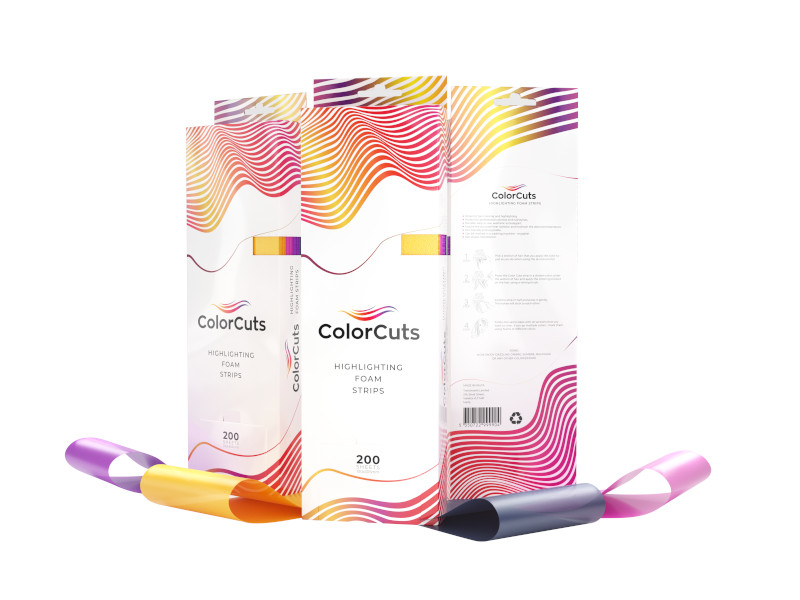 ColorCuts Highlighting Foam Strips - Foam strips for hair coloring and  highlighting
