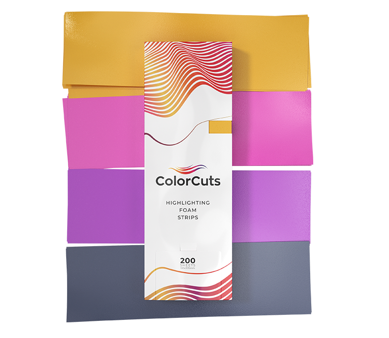 ColorCuts Highlighting Foam Strips - Foam strips for hair coloring and  highlighting